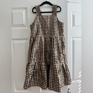 Crewcuts Black and Gold Checkered Dress